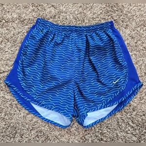 Nike Dri Fit Tempo Running Shorts Lined Blue  Green Women's Small EUC